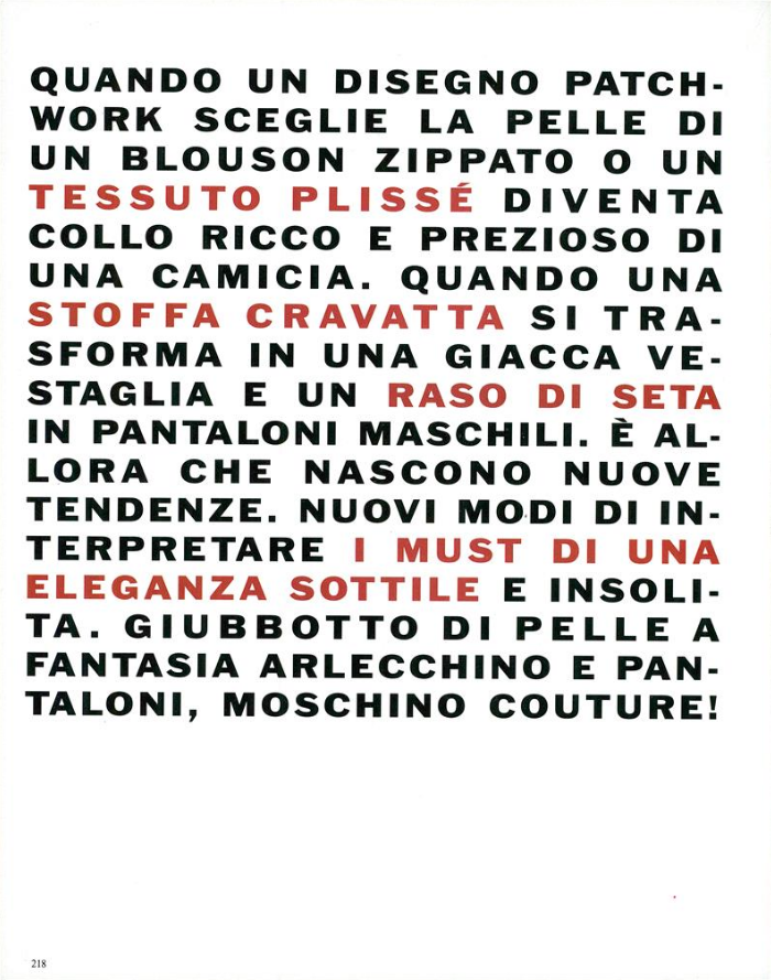 Tessuto Plisse, July 1989