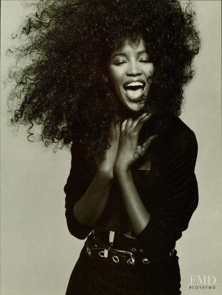 Naomi Campbell featured in Black, November 1988