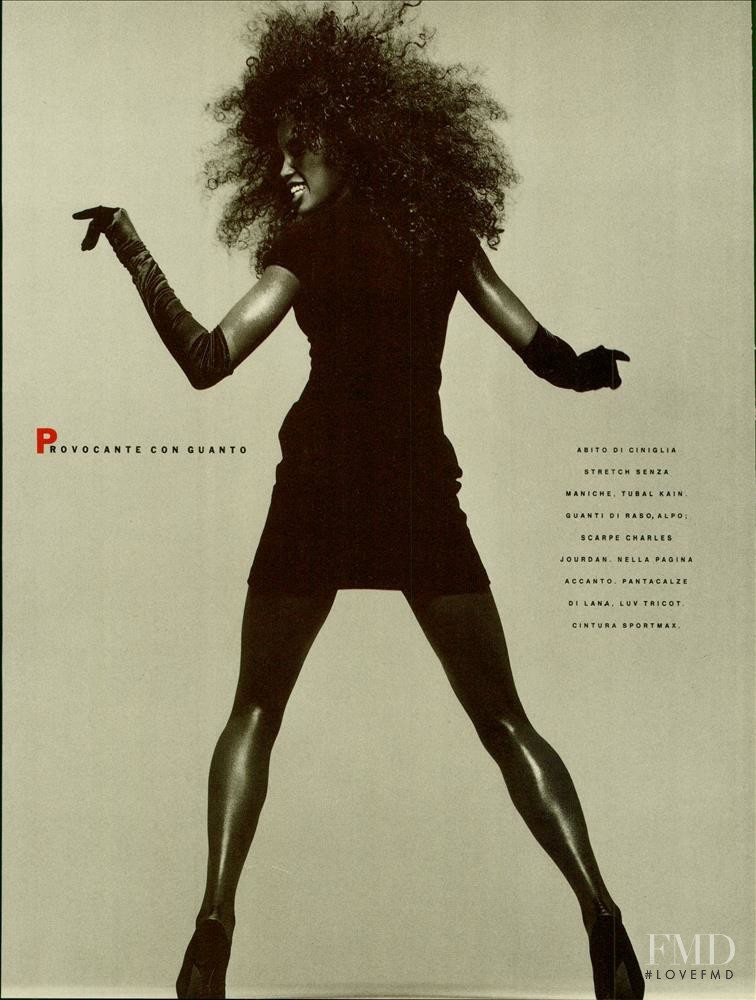 Naomi Campbell featured in Black, November 1988