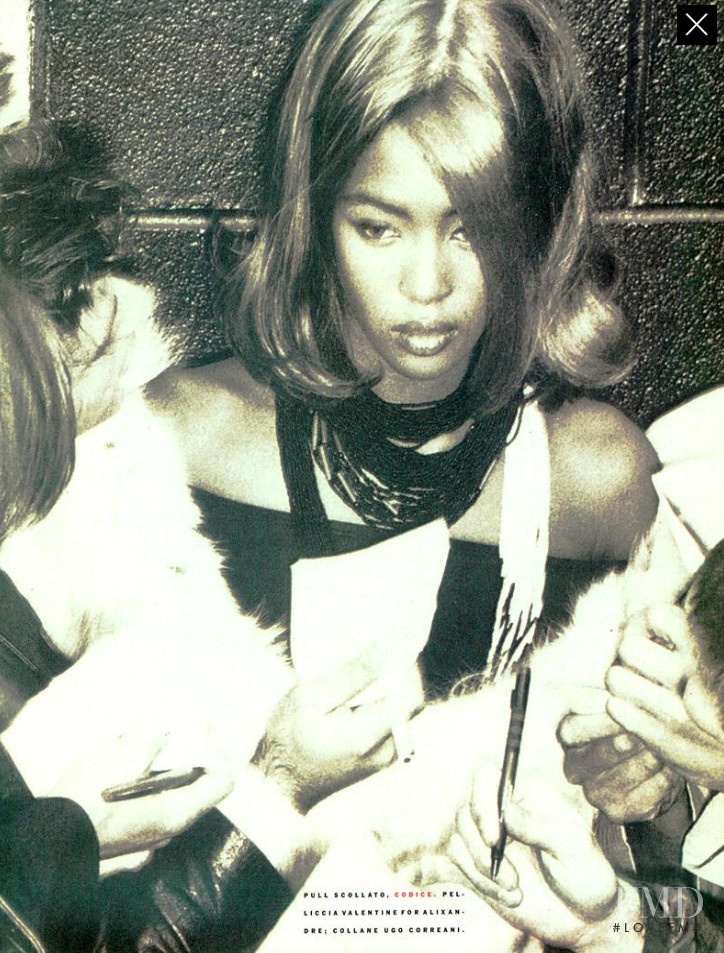 Naomi Campbell featured in Perline Colorate..., June 1989