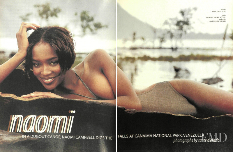Naomi Campbell featured in Naomi, February 1997