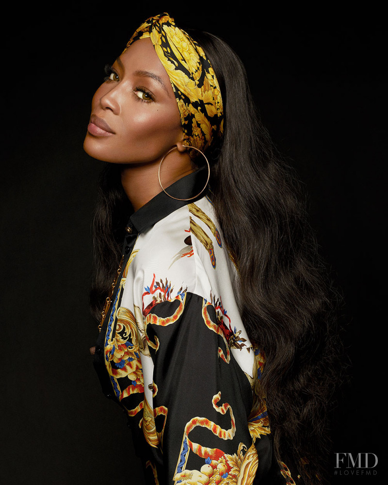 Naomi Campbell featured in Versace, January 2018