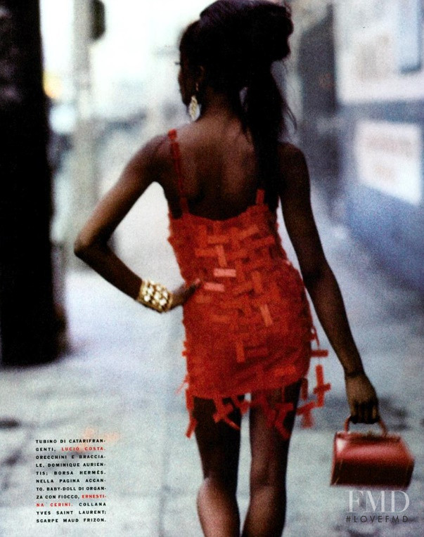 Naomi Campbell featured in shock & short, April 1991