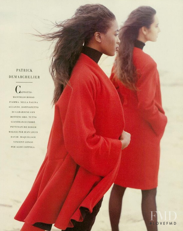 Naomi Campbell featured in Rosso, November 1988