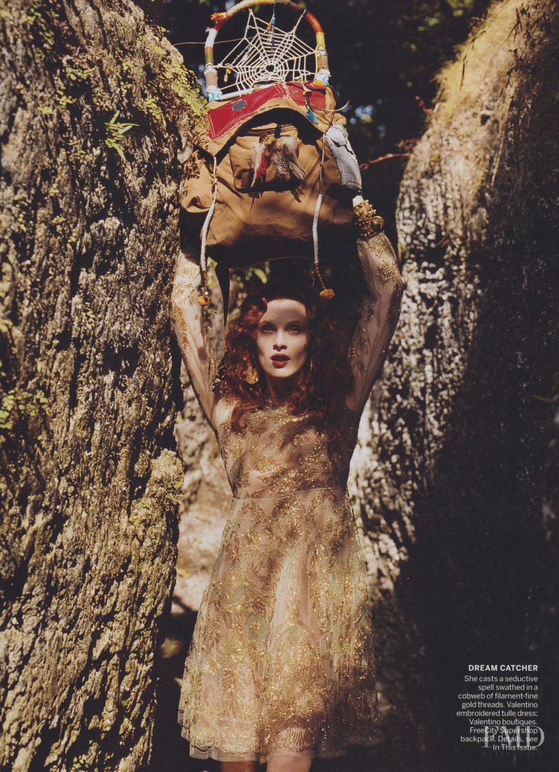 Karen Elson featured in The Enchanted Garden, March 2011