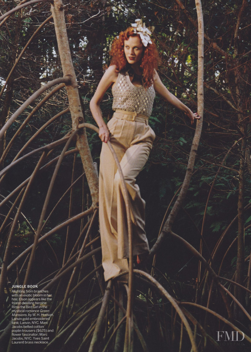 Karen Elson featured in The Enchanted Garden, March 2011