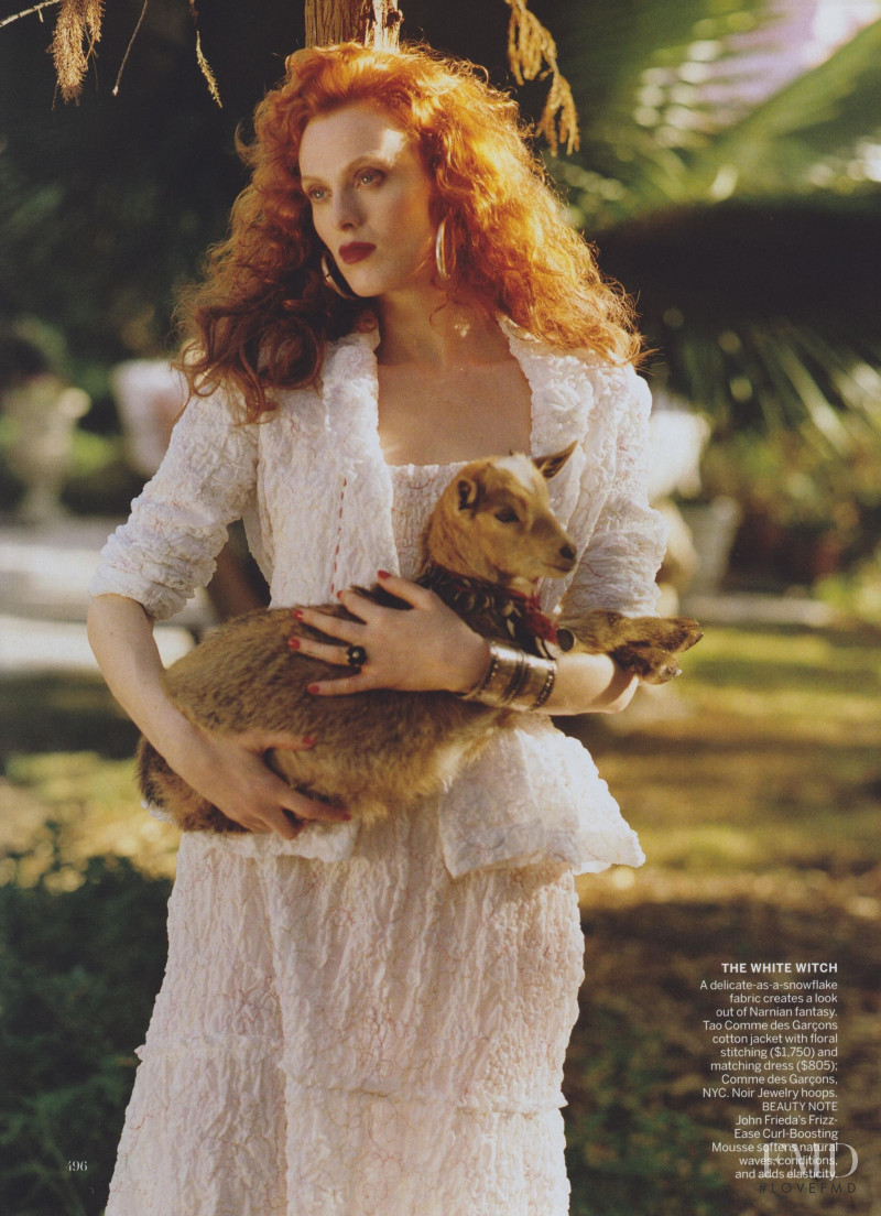 Karen Elson featured in The Enchanted Garden, March 2011