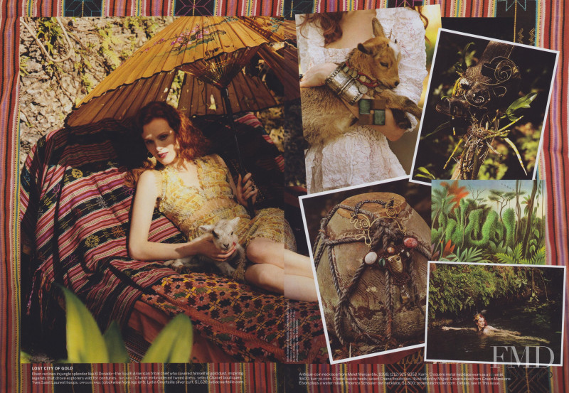 Karen Elson featured in The Enchanted Garden, March 2011