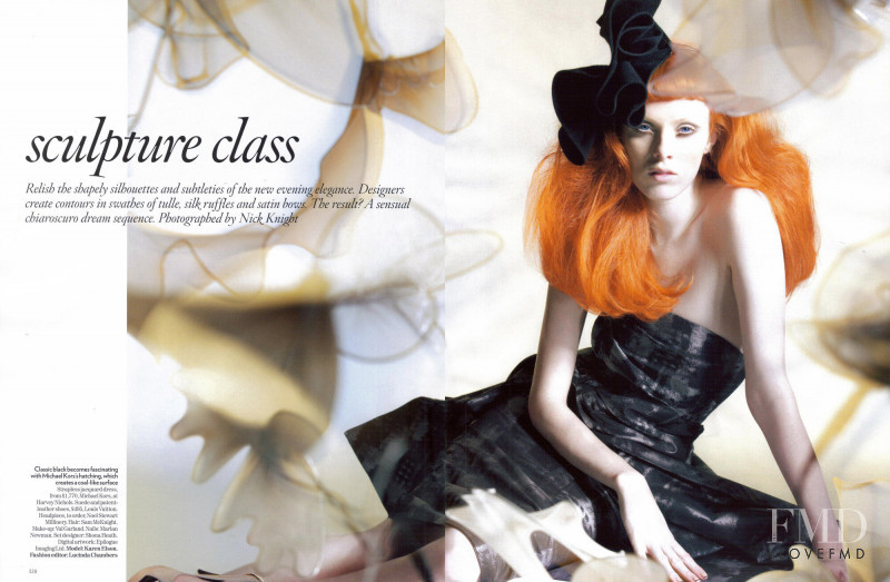 Karen Elson featured in Sculpture Class, October 2008