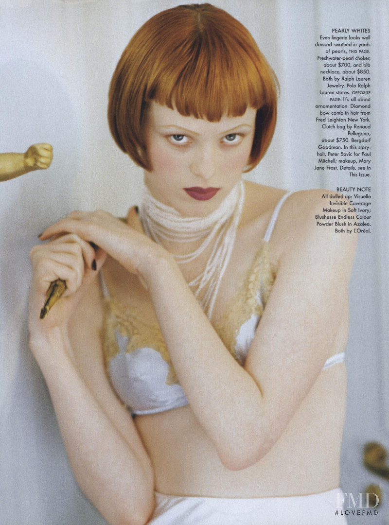 Karen Elson featured in Maximum Impact, March 1998