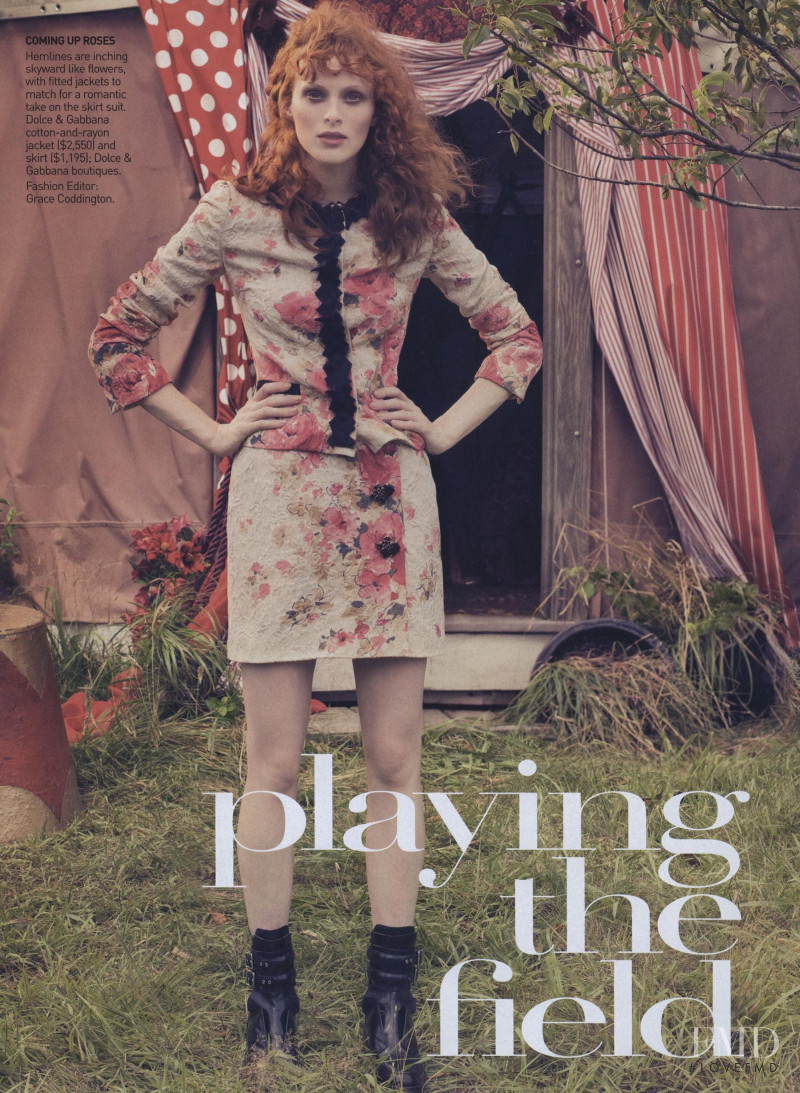 Karen Elson featured in Playing the Field, November 2009