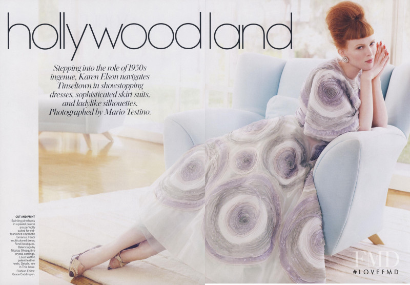 Karen Elson featured in Hollywoodland, March 2008