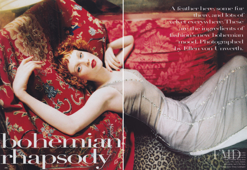 Karen Elson featured in Bohemian Rhapsody, November 1997