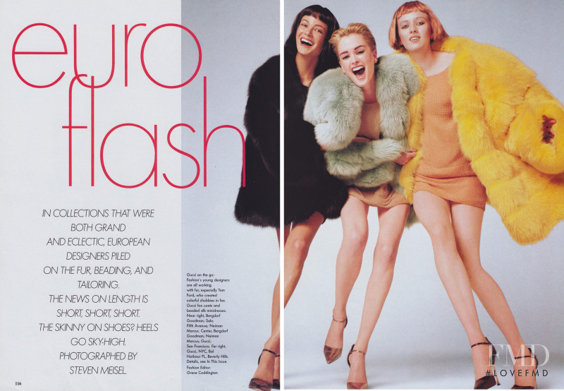 Carolyn Murphy featured in Euroflash, July 1997