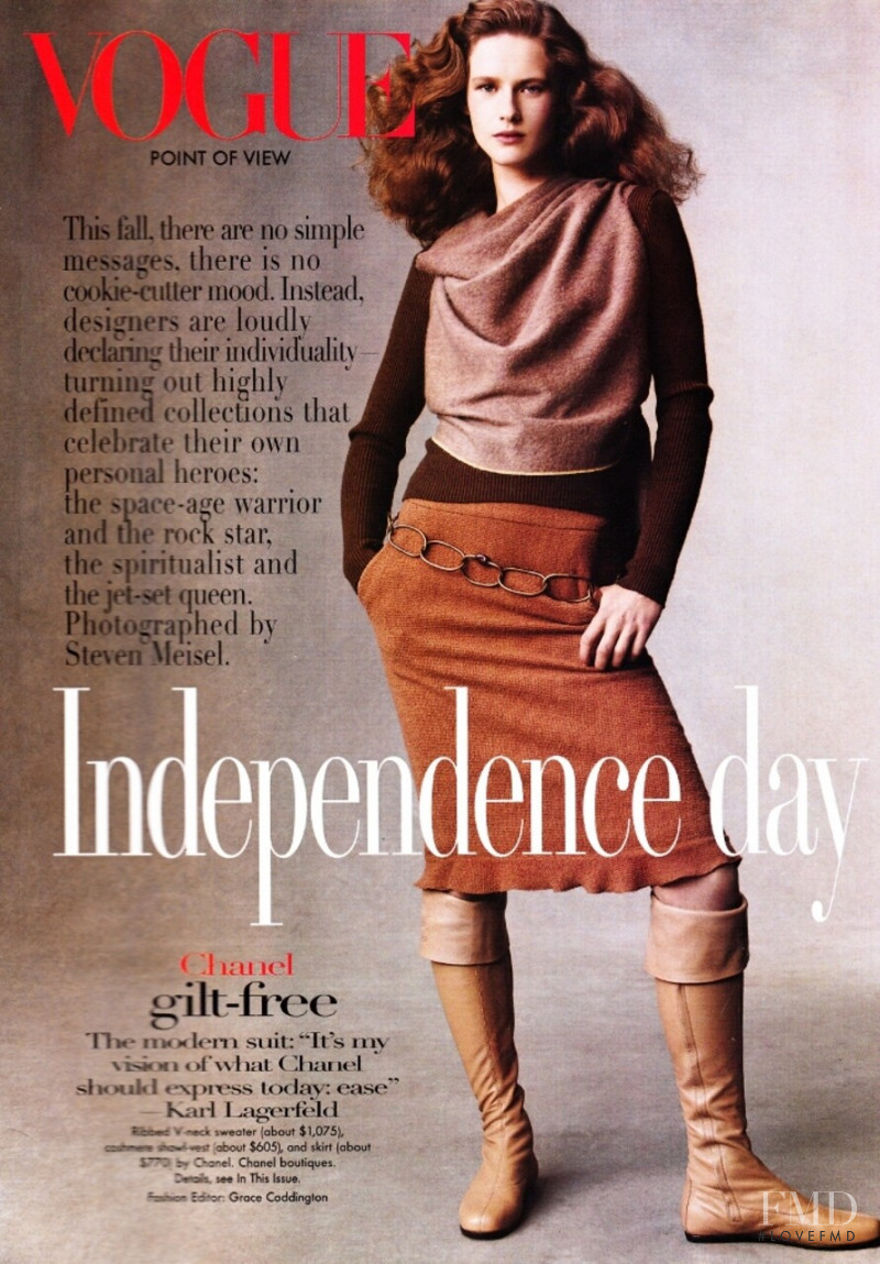 Lisa Ratliffe featured in Vogue Point of View: Independence Day, July 1999