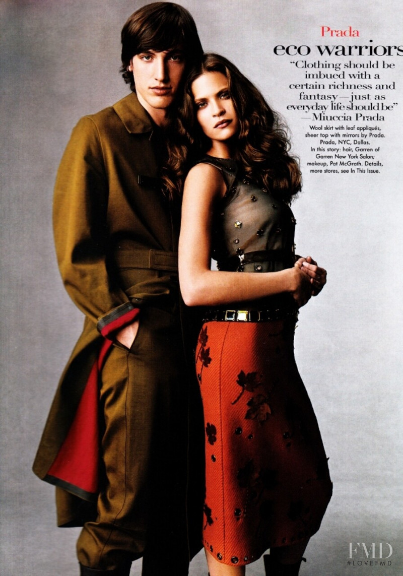 Frankie Rayder featured in Vogue Point of View: Independence Day, July 1999
