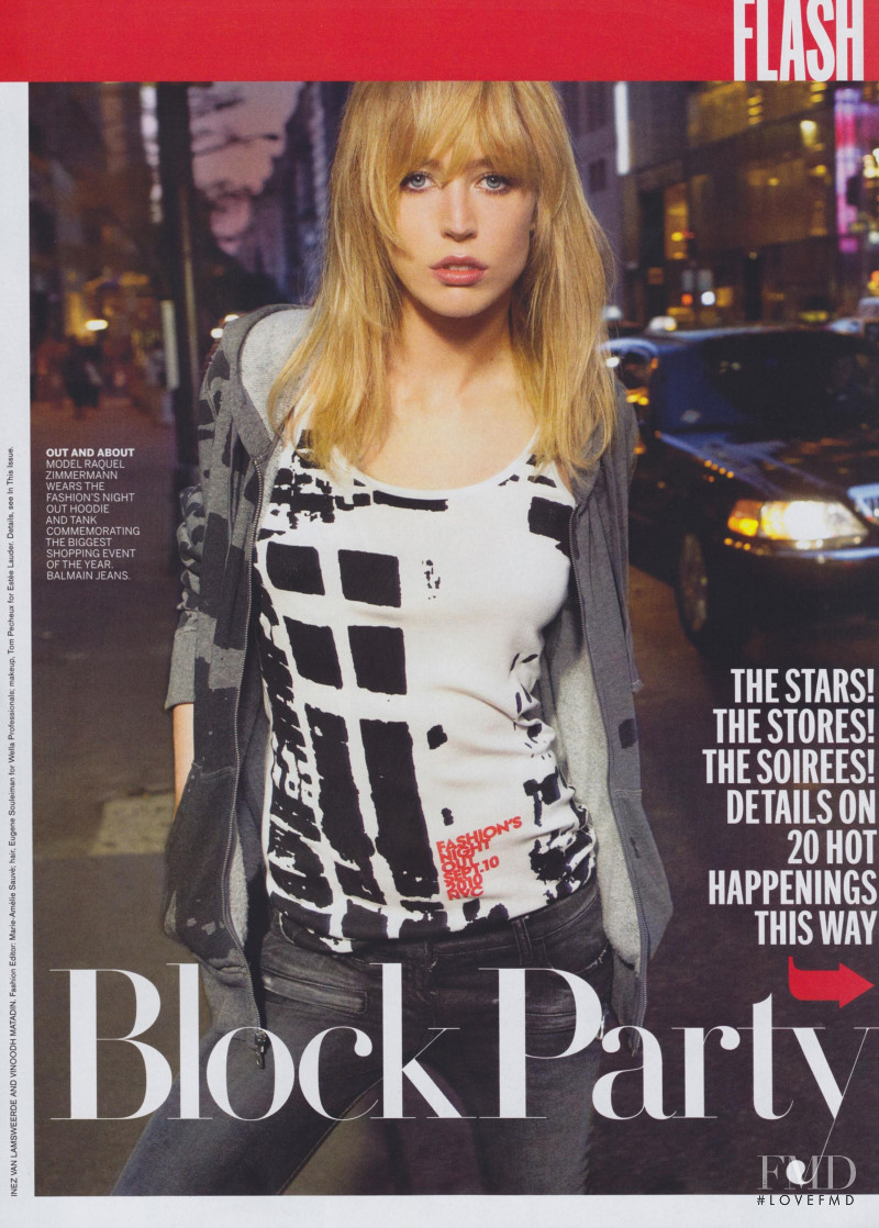 Raquel Zimmermann featured in Flash - Fashion\'s Night Out: Block Party, September 2010