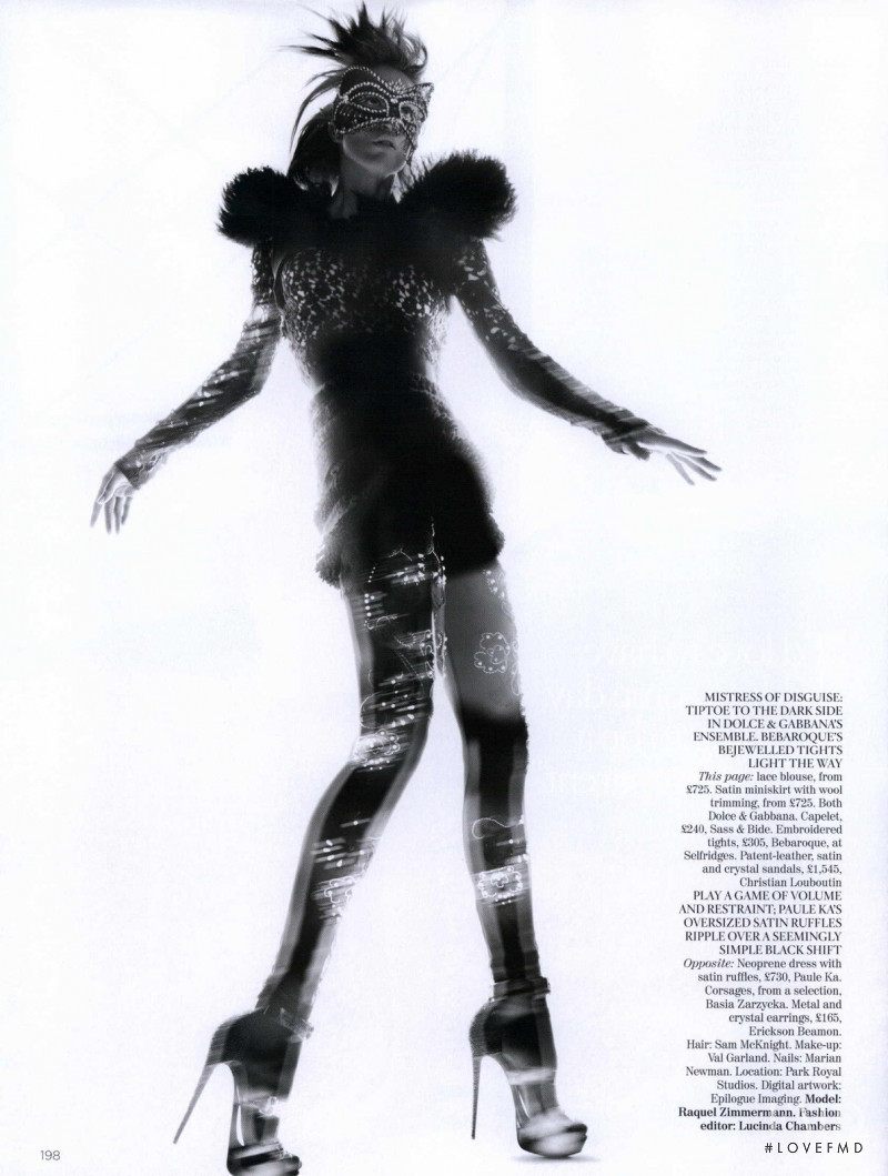 Raquel Zimmermann featured in Refined Rebel, November 2010