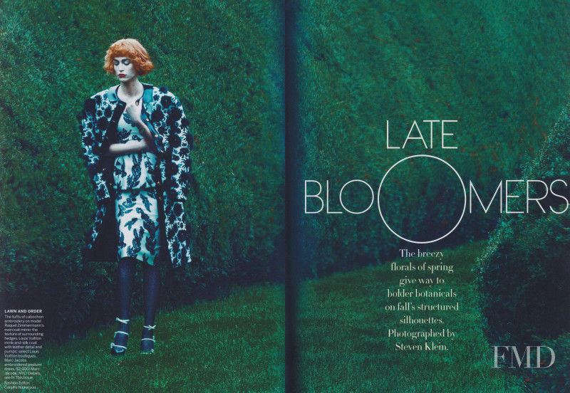 Raquel Zimmermann featured in Late Bloomers, August 2011