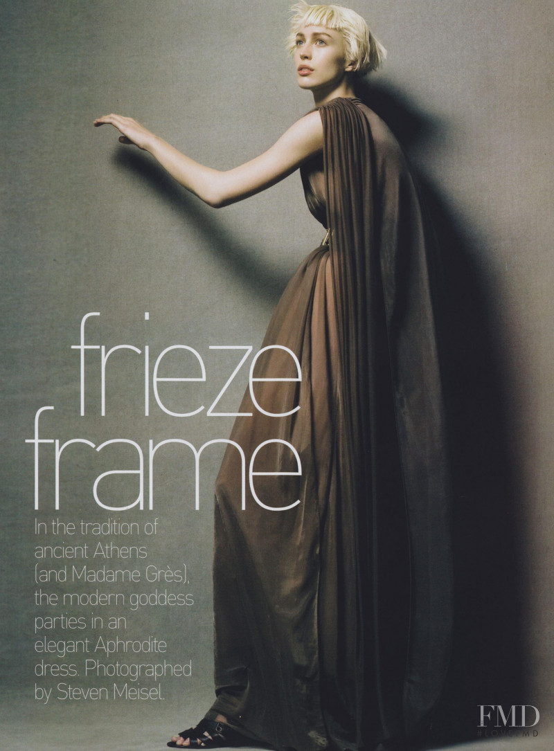 Raquel Zimmermann featured in Frieze Frame, December 2004