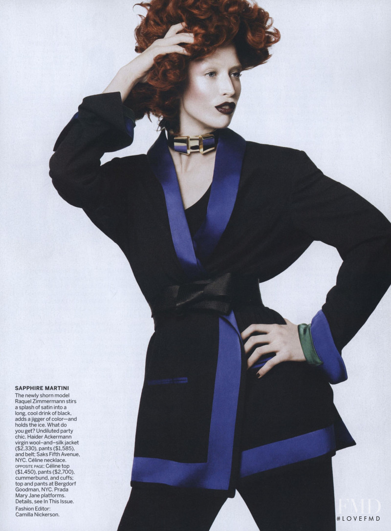 Raquel Zimmermann featured in Straight Up, December 2010