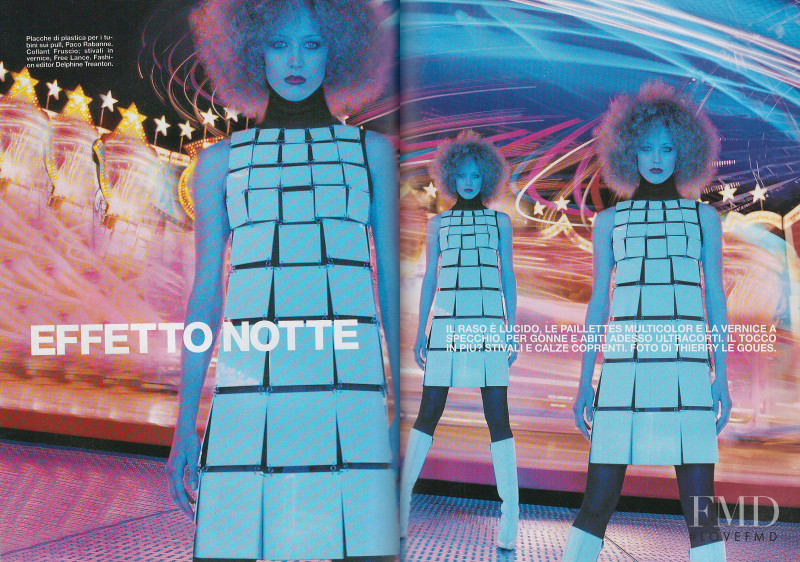 Raquel Zimmermann featured in Effetto Notte, December 2001