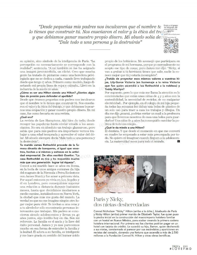 Nicky Hilton featured in Cómo seruna Hilton, October 2021