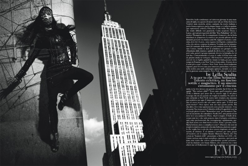 Elisa Sednaoui featured in Urban Glam, March 2011