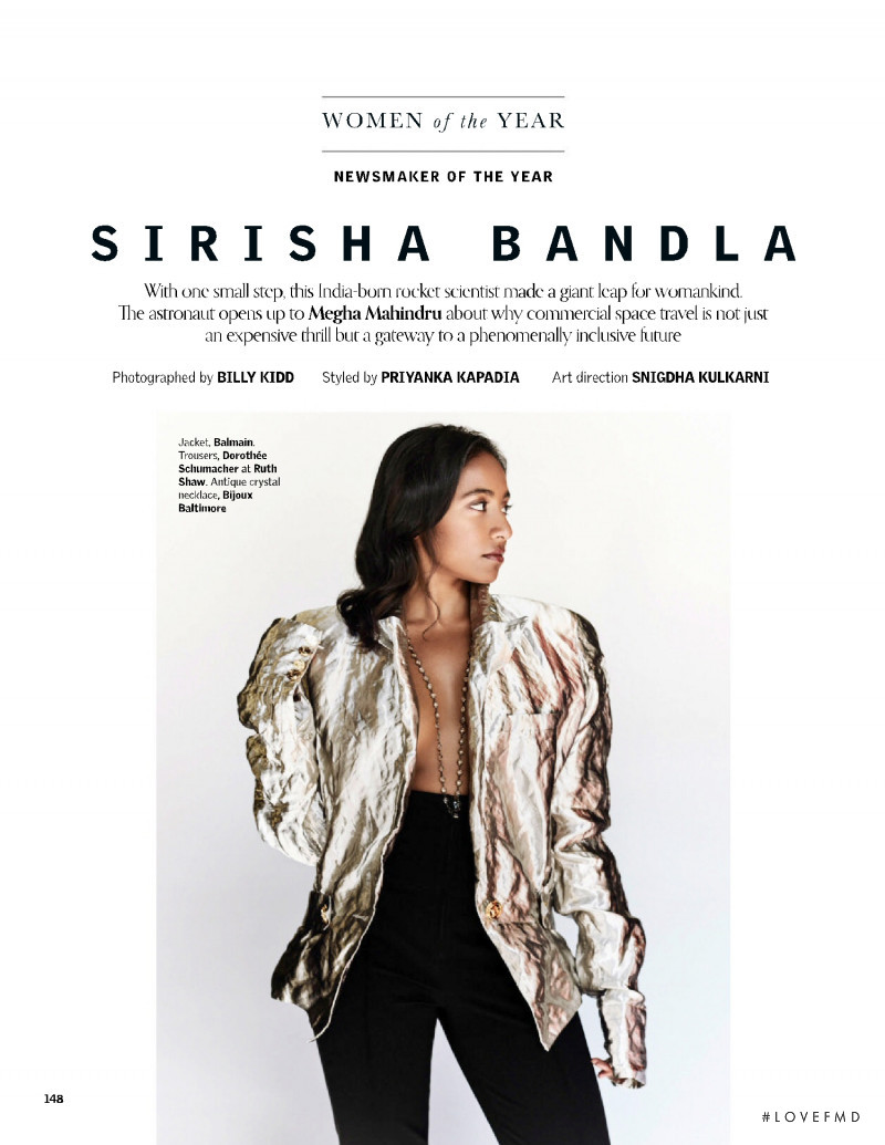 Sirisha Bandla  - Newsmaker Of The Year, November 2021