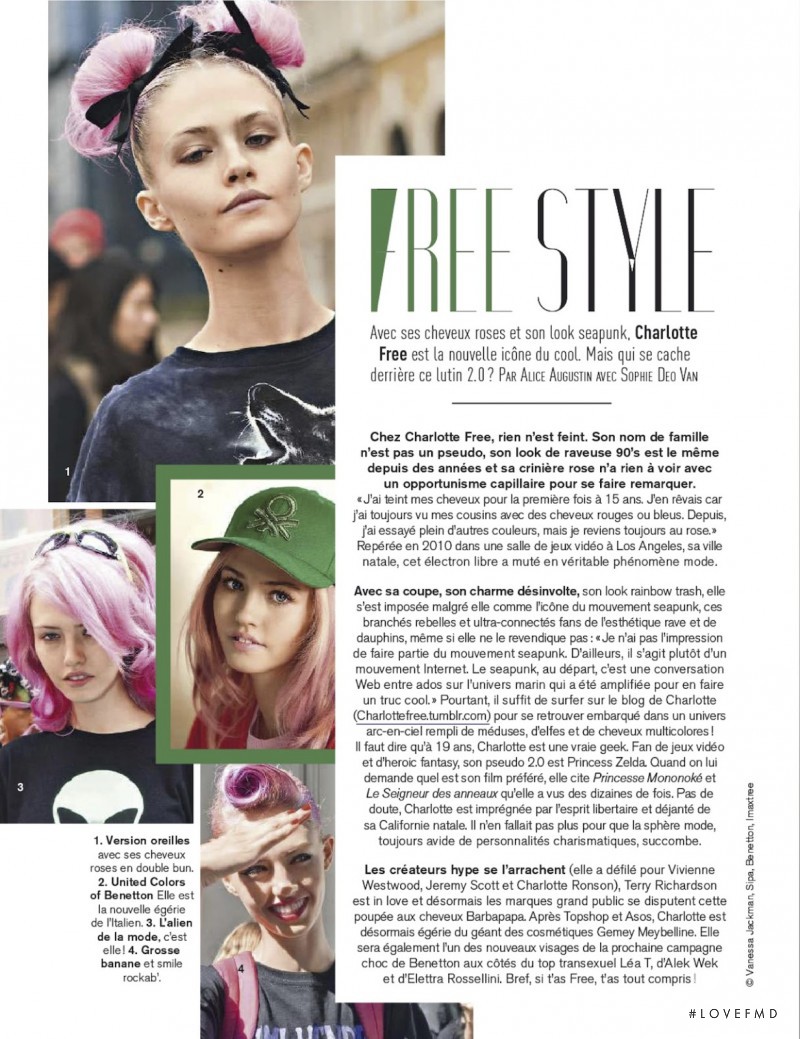 Charlotte Free featured in Twist & Shout, March 2013