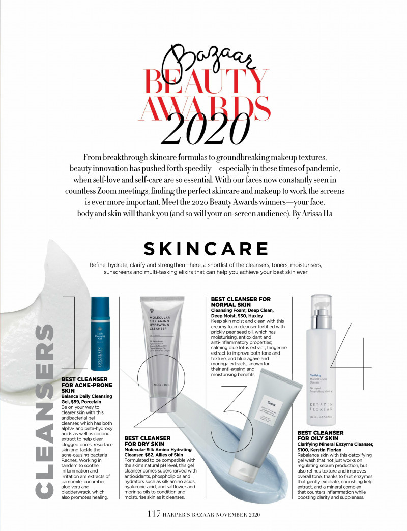 Bazaar Beauty Awards, November 2020