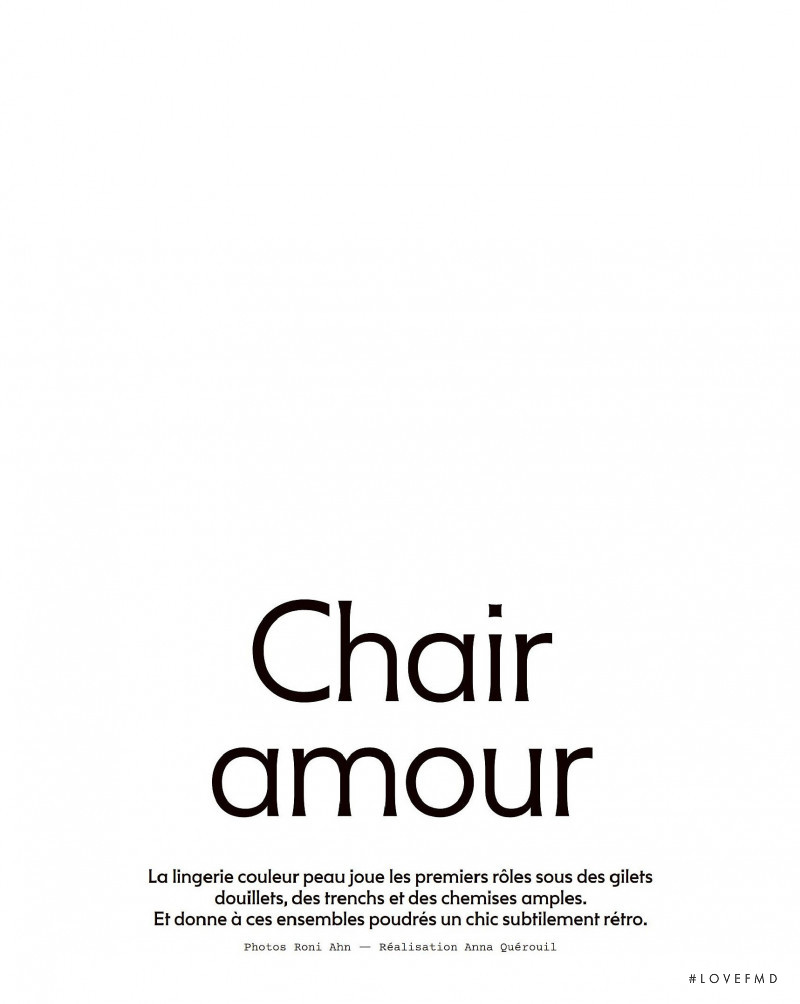 Chair Amour, May 2020