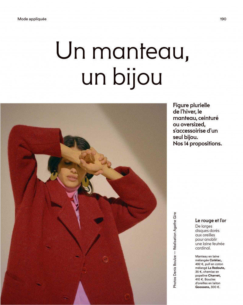 Un Manteau, Un Bijou, December 2019