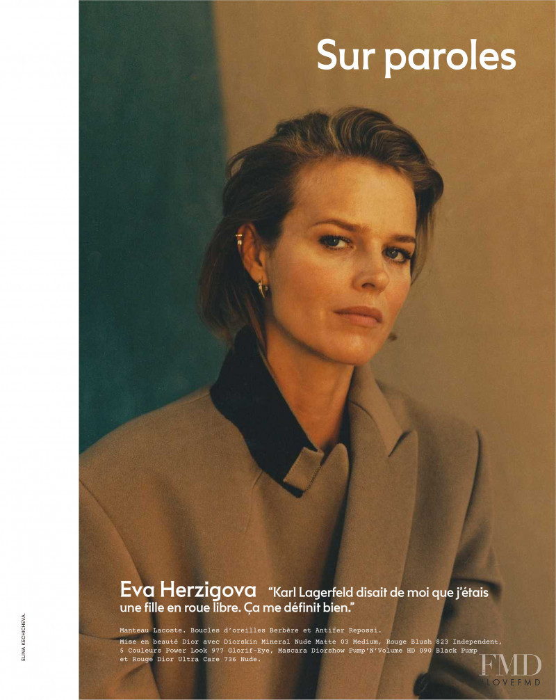 Eva Herzigova featured in La Femme Sans Ombre, December 2019