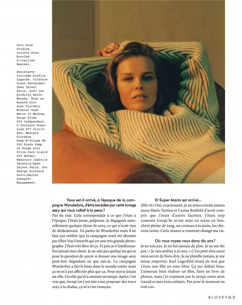 Eva Herzigova featured in La Femme Sans Ombre, December 2019