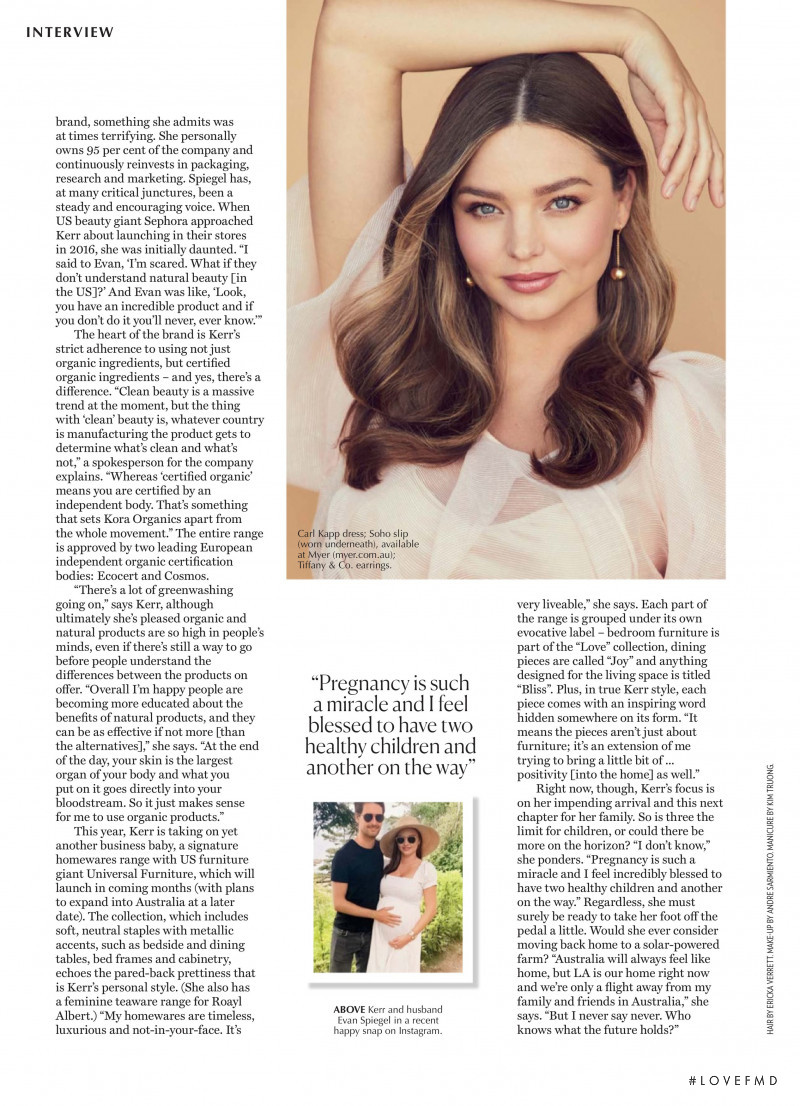 Miranda Kerr featured in Mama Miranda, October 2019