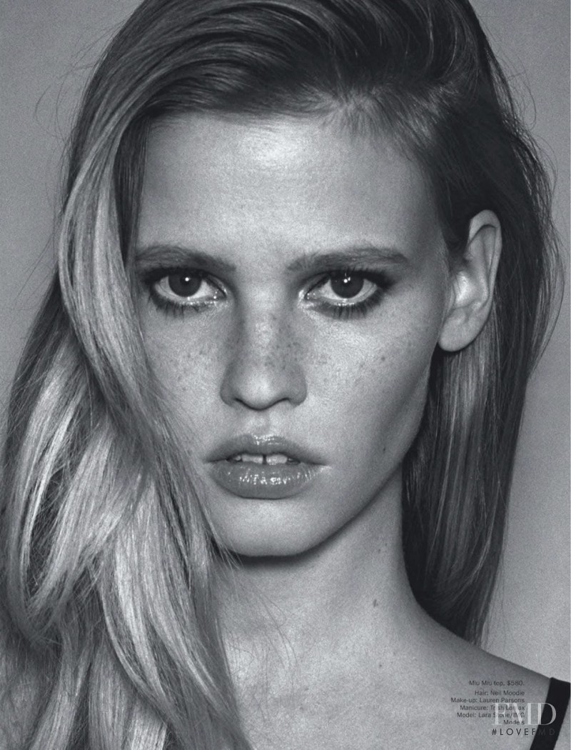 Lara Stone featured in Ahead Of The Curve, March 2013