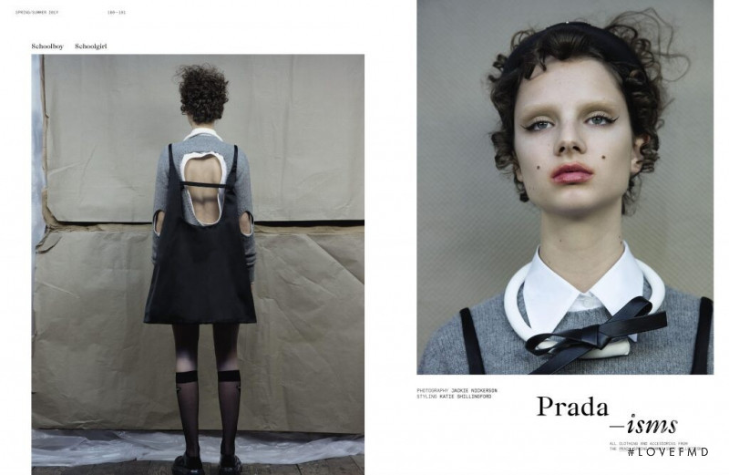 Giselle Norman featured in Prada, February 2019