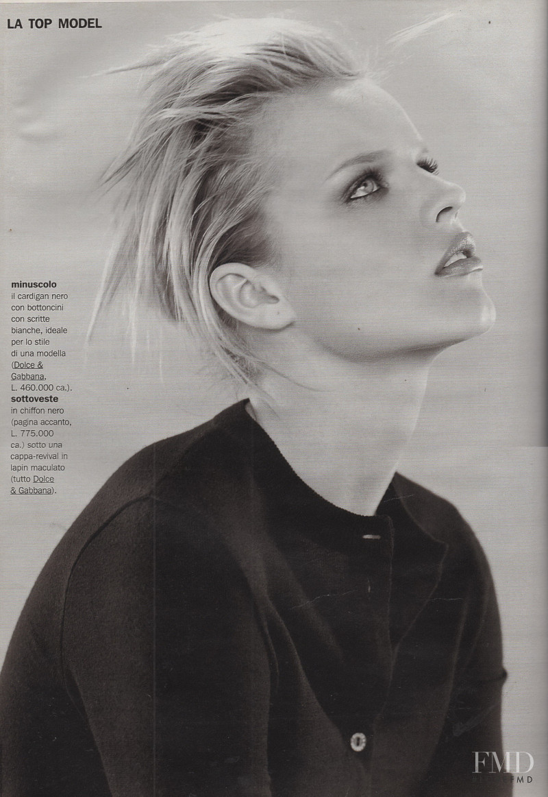 Eva Herzigova featured in Solare, ombrosa dipende, December 1996