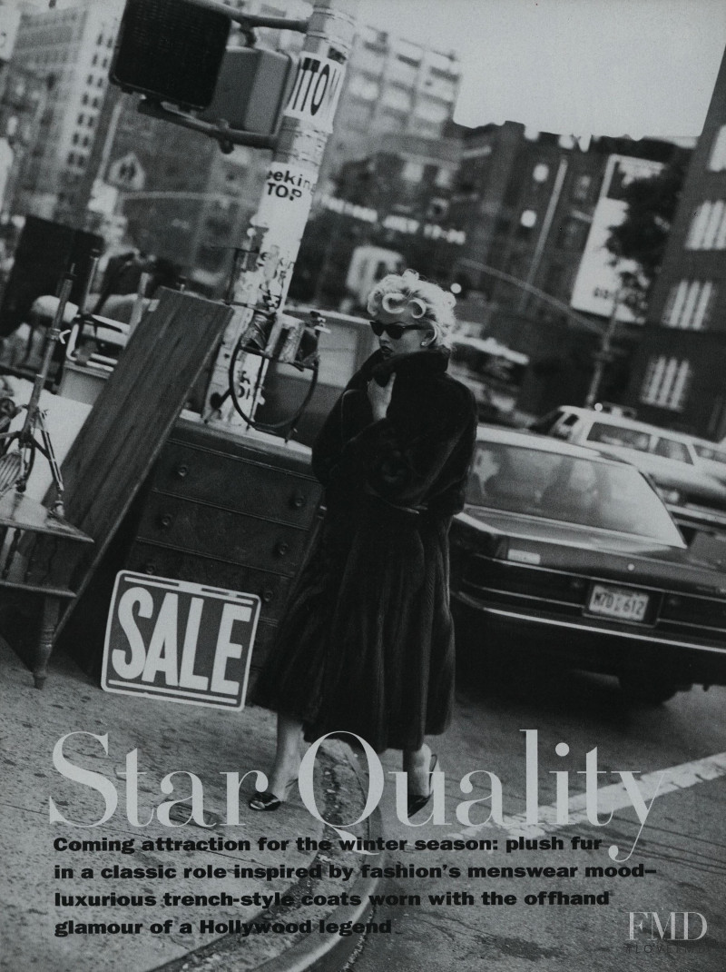 Eva Herzigova featured in Star Quality, October 1992
