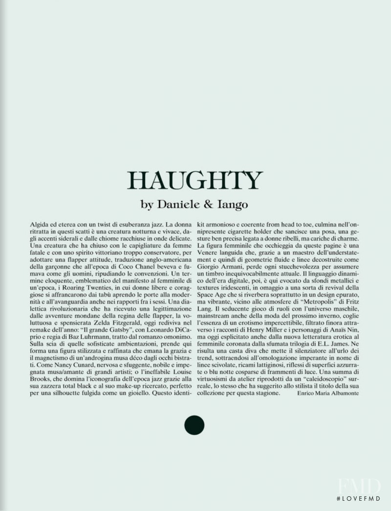 Haughty, February 2013
