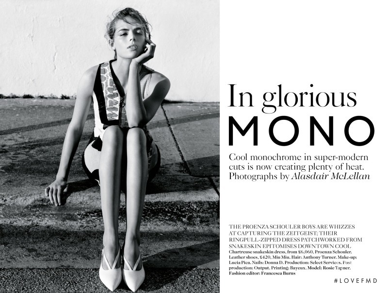 Rosie Tapner featured in In Glorious Mono, March 2013