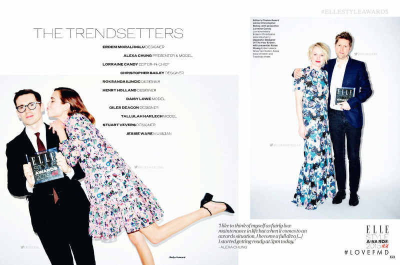 Alexa Chung featured in The Trendsetters, May 2015