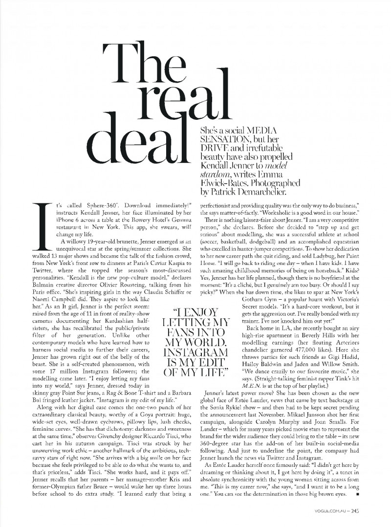 The real deal, March 2015