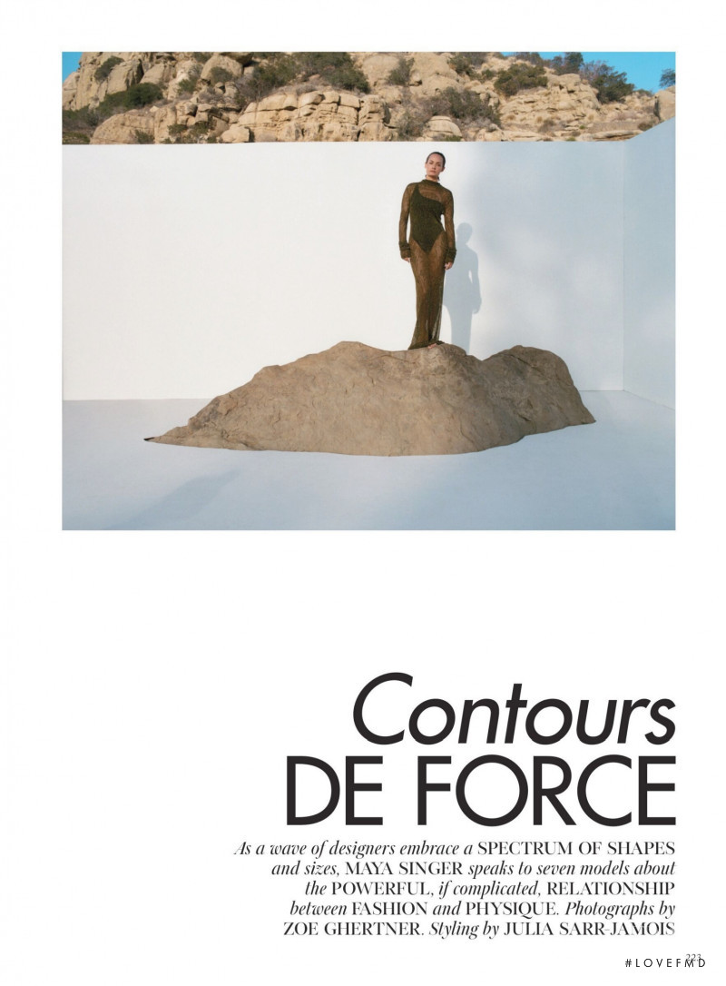 Amber Valletta featured in Contours De Force, March 2022