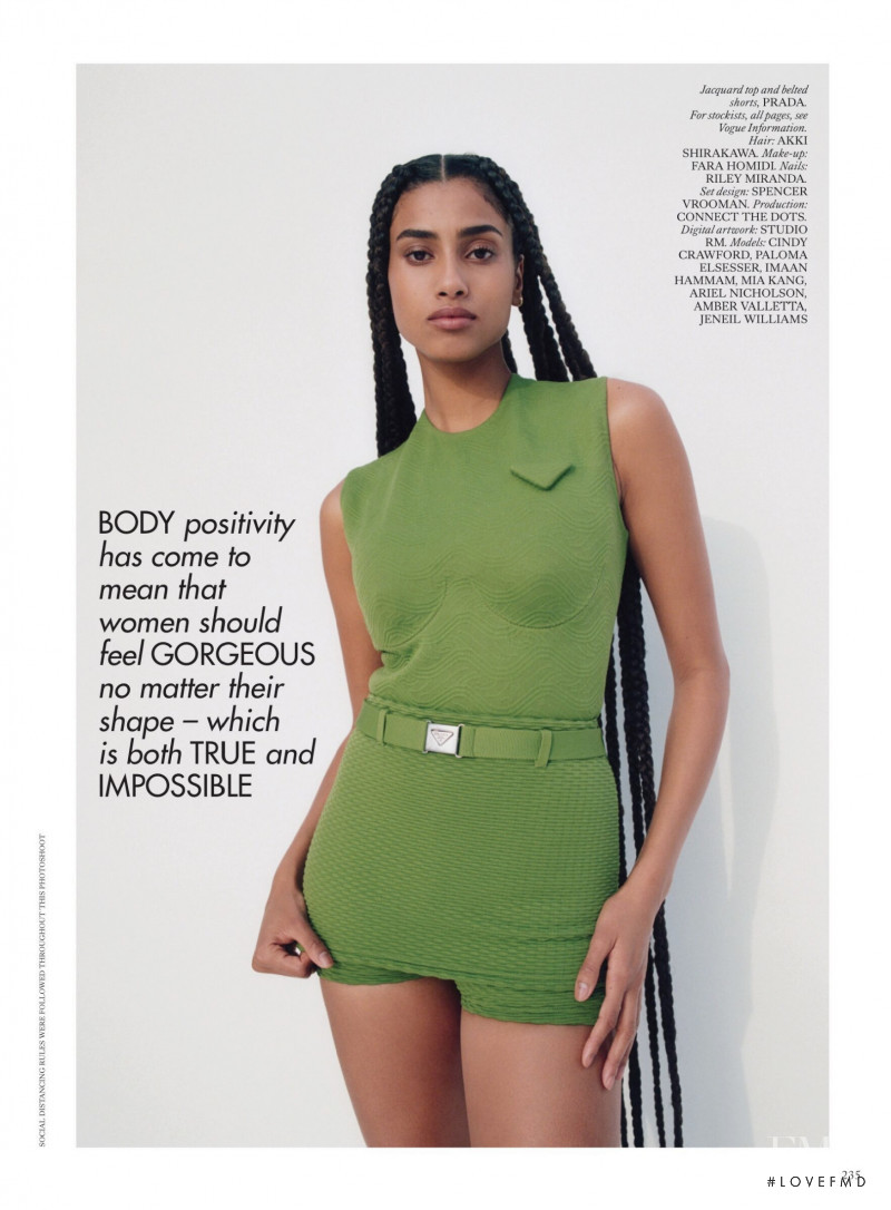 Imaan Hammam featured in Contours De Force, March 2022