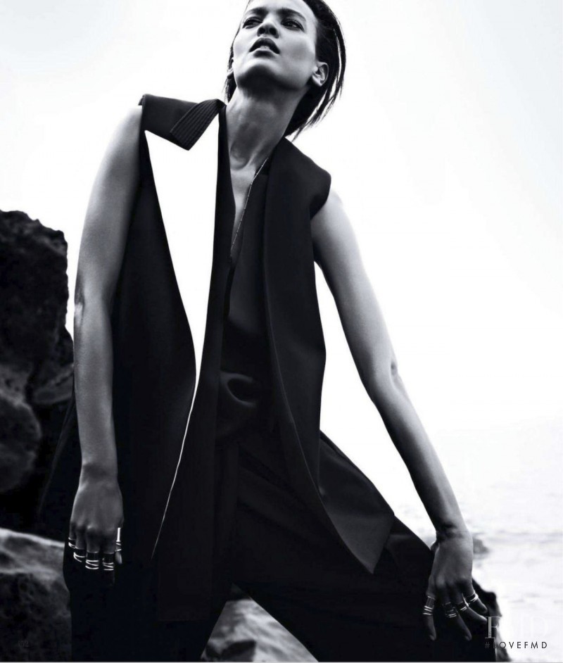 Liya Kebede featured in Spring\'s Sea Change Brings Suiting That\'s Bold In Black & White, March 2013