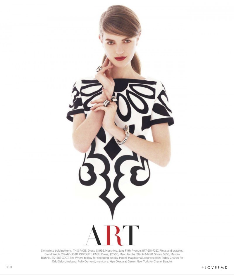 Magdalena Langrova featured in Pop Art, March 2013