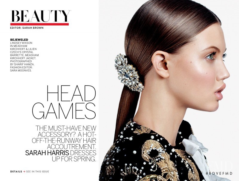 Lindsey Wixson featured in Head Games, March 2013