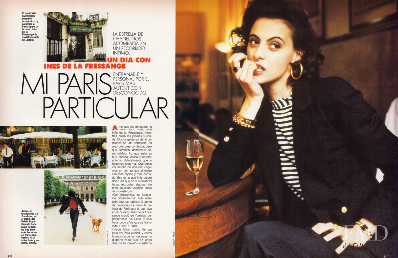 Ines de la Fressange featured in Mi Paris Particular, December 1988